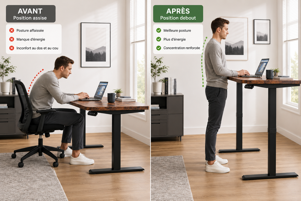 Bureau assis debout HomeOne