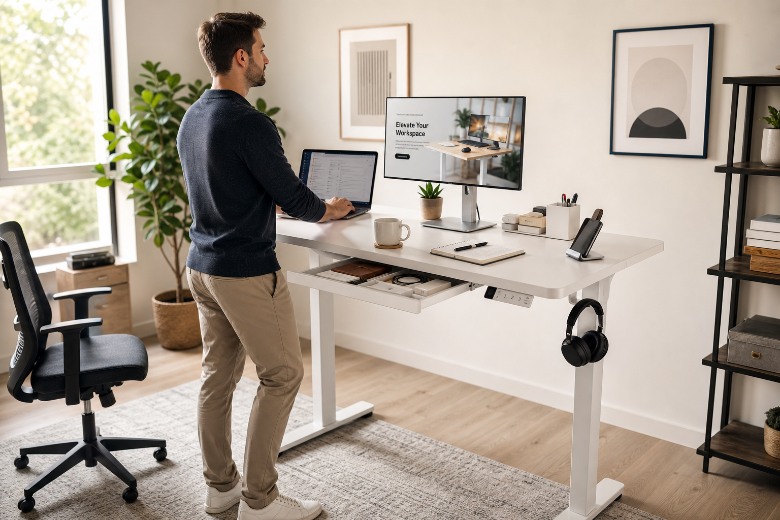 Bureau assis debout HomeS