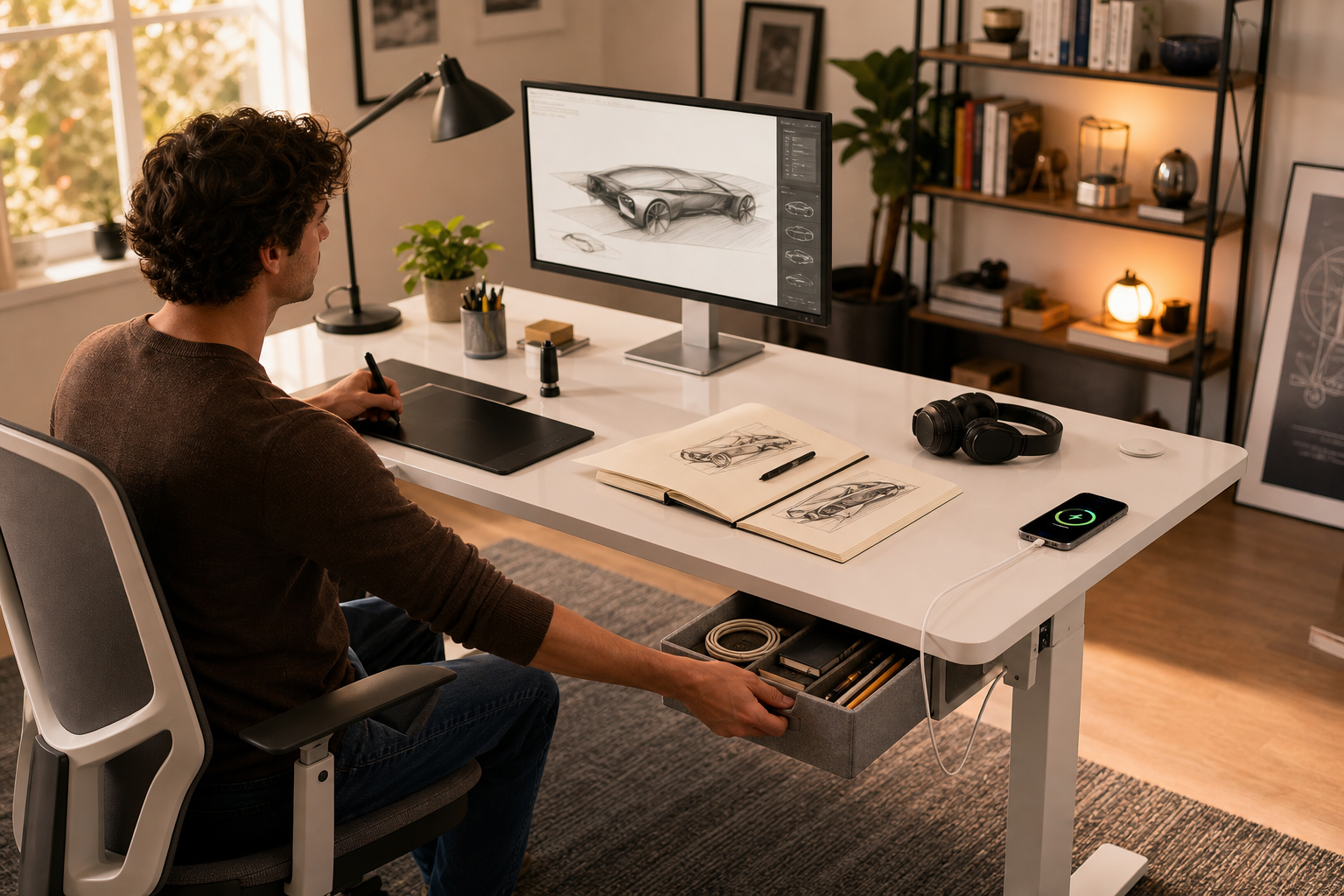 Bureau assis debout HomePro