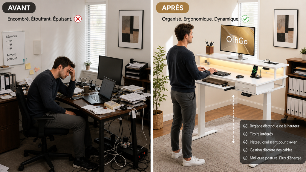 Bureau assis debout HomeS 2